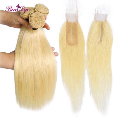 China Kim k straight blonde remy hair color 100% wave part 2x6 silky straight brazilian hair lace part closure 2x6 for sale