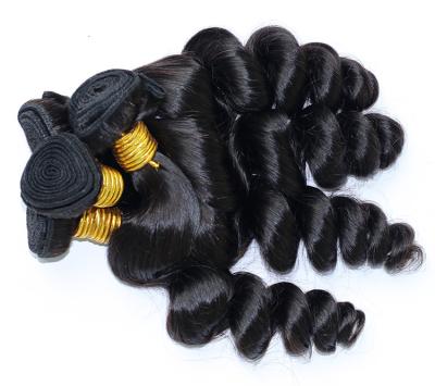 China Loose Wave Black Color Hair Bundles Loose Wave Hair Bundles , She Is Hair Bundles Stock 100% Happy Indian Hair for sale