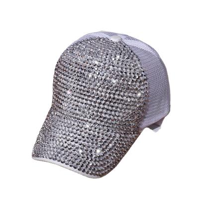 China Colorful Diamond Rhinestone Baseball Cap COMMON Travel Popular High Quality Outdoor Sunshade Summer Spring Sports Hat for sale