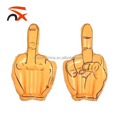 China PVC Custom Design Cheering Giant Inflatable Middle Finger Hand for sale