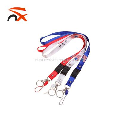 China Wholesale Promotion USA Country Flag Lanyard For Cheering July 4th for sale