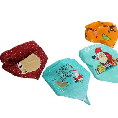 China Good Quality Sustainable Personalized Digital Printing Adjustable Polyester Dog Cat Collar Triangle Bandana Custom for sale