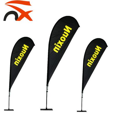 China FLYING Cheap Price Double Sided Bow Teardrop Flag With Cross Stand for sale