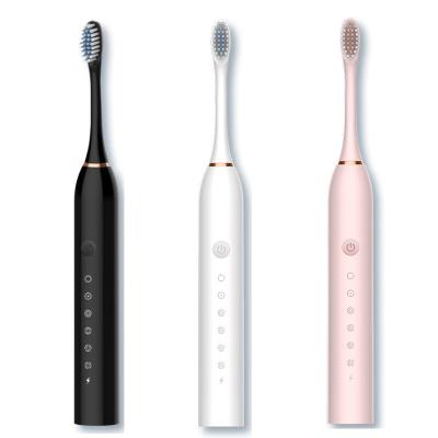 China Battery Operated Rechargeable Automatic Sonic Electric Toothbrush For Adults And Children With 6 Modes Teeth Care And 4 Brush Heads for sale