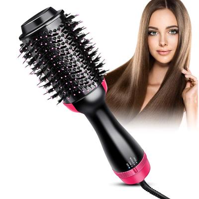 China OEM Electric Hot Comb Ion One Step Hair Dryer Negative Curl Comb Detangling Hair Brush Blow Dryer Hair Straightener for sale