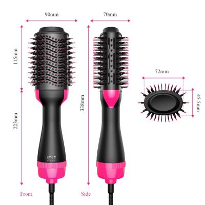 China BeautyLot Ionic Electric Salon Comb Secador One Step Ionic Electric Salon Hot Air Straightener Hair Curler OEM Ionic Hair Dryer Brush for sale