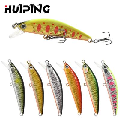 China ABS plastic PESCA huiping jerkbait fishing for lure 63mm minnow 8g trout fishing lure sinking freshwater fish bait lure 9189 for sale