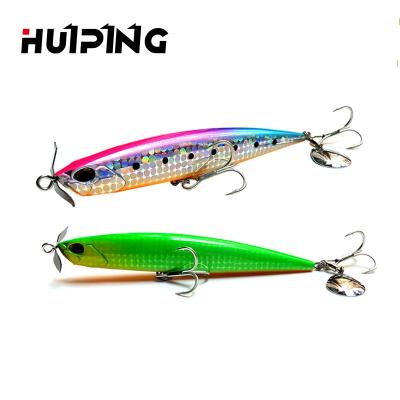 China ABS New Plastic 27g 110mm Pencil Fishing Lure Sinking 3D Hard Bait Eyes Japanese Blade Wobbler Treble Hook Minnow Quality Fishing Tackle for sale