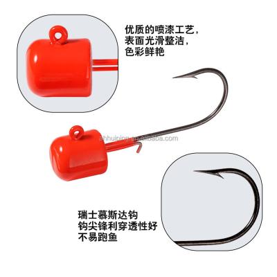 China High Quality Rubber Colorful Jig Head Lead Lead Hook For Fishing Lure Fishing Tackle Hooks for sale