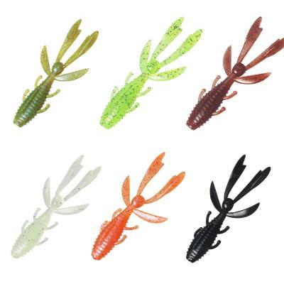 China ABS Plastic Shrimp Soft Lure 62mm 1.8g Fishing Bait Artificial Freshwater Add Salt Shrimp Smell Soft Bait Fishing Lure Worm Bait for sale