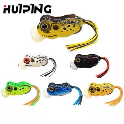 China TopWater Frog Fishing Lure Rubber Soft Bait Artificial Ray Frog With Feather Frog Lure Bait Bait Wobblers Pike Fishing Tackle for sale