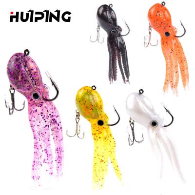 China Rubber Octopus Live Jig Soft Jigbait With Hook Soft Cuttlefish Bait Carrete De Pesca Squid Bait Bait Fishing Lure for sale