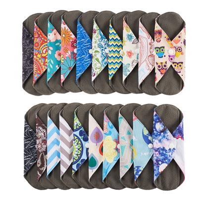 China Bounippy Breathable Free Sample Reusable Organic Menstrual Pads Fashion Breathable Detachable Sanitary Pads Bamboo Pads for sale