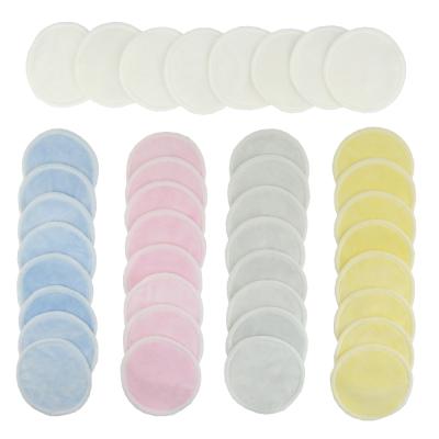 China Naturally Organic Antibacterial Custom Makeup Remover Pads Bounippy Logo Kraft Packing Box Reusable Washable Make Up Removal Pads for sale