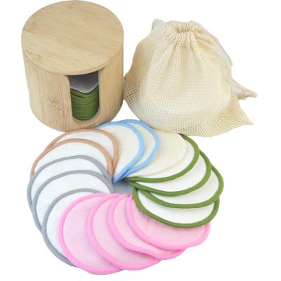 China High Quality Naturally Organic Antibacterial Face Rounds Reusable Makeup Remover Pads Remover Bamboo Reusable Cotton Pads for sale