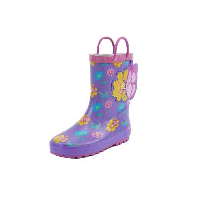 China Fashion Trend Chinese Suppliers Easy-on Grips Girl Waterproof Everywhere Print Boots To Design Your Own Rubber Rain Boots for sale