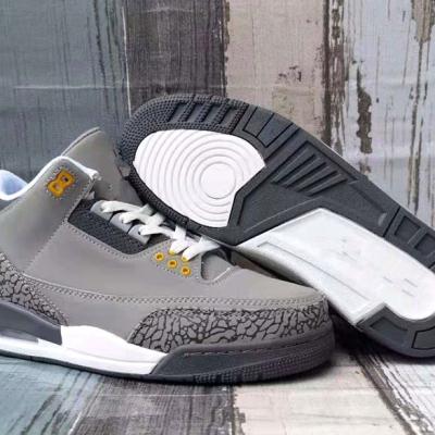 China Designer Shoes 2022 New Cool Style AJ 3 Gray Cushioning OEM Basketball Shoes Breathable Running Sneaker Non-Slip Kids Outdoor Shoes for sale