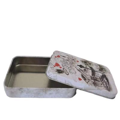 China Recyclable Rectangle Tin Canister For Tweezers Storage Metal Tin Box For Eyelash Tweezers Makeup Brush for sale