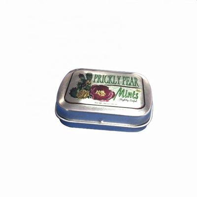 China Wholesale Custom Printed Candy / Mints Metal Tin Can Hinged Mini Small Candy Tin Box for sale