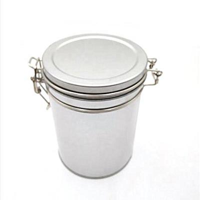 China Hot Airtight Coffee Metal Pot Guangdong Tea/Coffee Powder Beans Tin Cans Box With Metal Lock Hook for sale