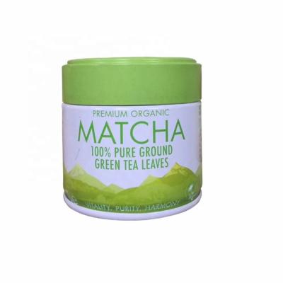 China Custom Tea Tin Can, Matcha Tea Matcha Tea Logo 100g Airtight Canister for sale