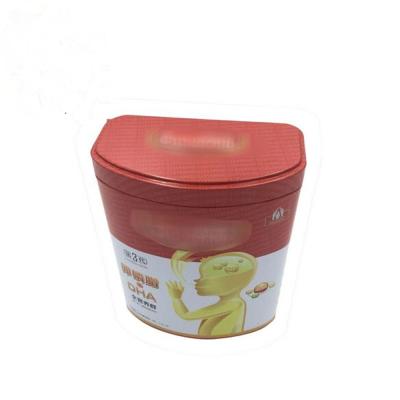 China Lovely D shape irregular food tin box metal tin box for food or game packaging for sale