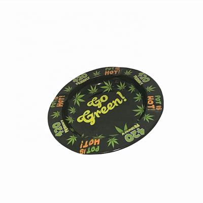 China Customized Color Round Metal Tin Serving Tray Metal Tin Tray For Gift Kitchen Beer Promotion T07 for sale