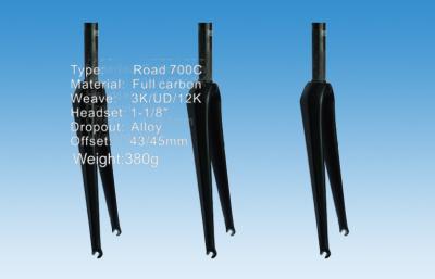 China Road Carbon Bike Fork , Monocoque Structure Carbon Disc Fork  HT-FK002 for sale