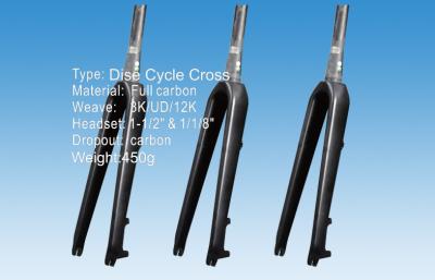 China 700C Disc Brake Monocoque Carbon Cyclocross Fork , Carbon Bike Fork HT-FK286 for sale