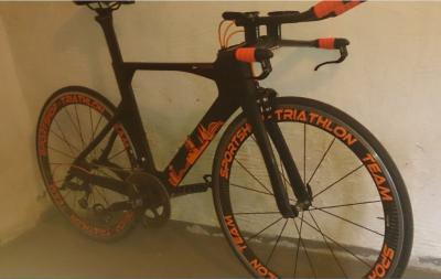 China Aerodynamic Carbon Time Trial Bike Frame , Carbon Fiber Bike Frame HT-T376 for sale