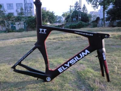 China Responsive 1360±40g Aero Frame Carbon Time Trial Bike Frame Custom Painting for sale