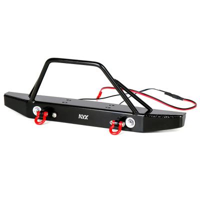 China RC Model KYX 1/6 Scale SCX6 HD Axial Metal Front Bumper with Bull Bar Led Red Shackle for sale