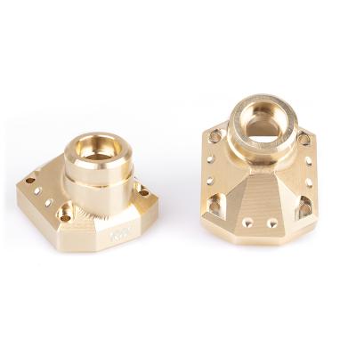 China RC Model KYX 1/10 RC Crawler CNC Machined 3rd Axle Member Brass Front Or Rear Third Housing Portal For Axial Capra 1.9 UTB for sale