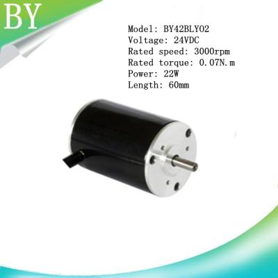 China BY42BLY02  24V DC 22W  3000RPM  0.07N.m Brushless DC motor for sale