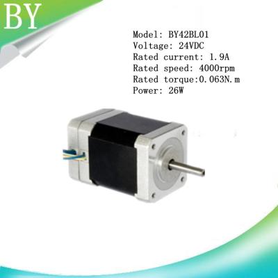 China 26W  BY42BL01 4000rpm  24VDC  high speed dc motor for sale