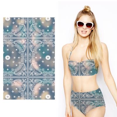 China Stretch Custom Recycle Polyester Spandex Stretch Swimwear Swimwear Printing Fabric for sale