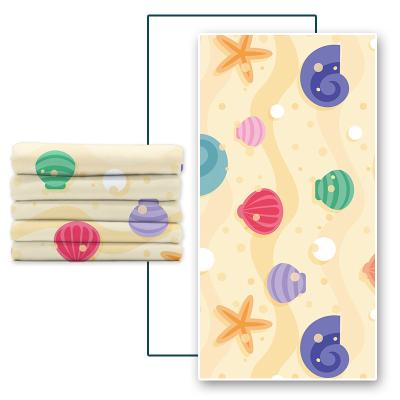 China Custom Super Cheap Summer Free Printed Custom Made Safe For Kids Microfiber Wholesale Price Sand Beach Towel 1 Piece Adult Rectangle GRS for sale