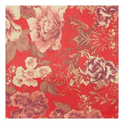 China QUICK DRY comfortable feel red floral print 100% polyester textile fabric for sale