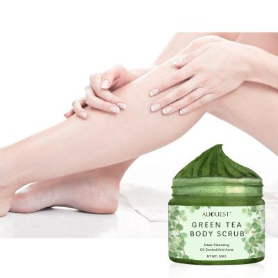 China Exfoliator 100% OEM Private Label All Natural Organic Green Tea Exfoliating Moisturizing Face Whitening Smoothing Body Scrub for sale