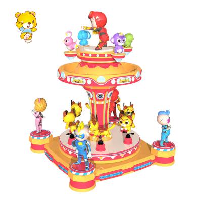 China Fiberglass Fairy World Carousel GO GO Small Bondage Mall 6 Passenger Amusement Carousel Ride For Kid Mall for sale