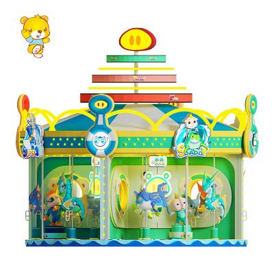 China Fiberglass Theme Park Rides For Big Sale Equipment 16 Seats Merry Carousel Go Kid Round Ride For Shipping Mall for sale