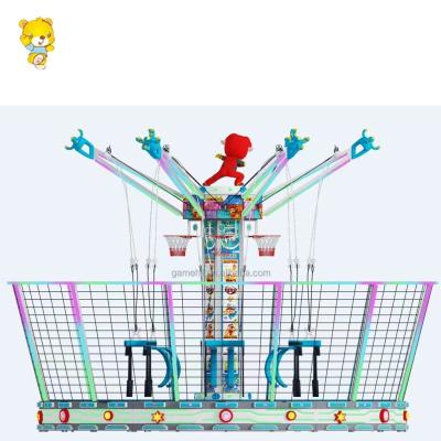 China Fiberglass Mechanical Material Parent Child Carousel Trampoline and Slam Dunk for Shopping Mall and Theme Park for sale