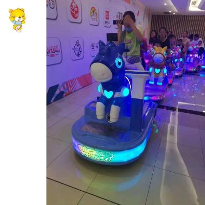 China New Fiberglass Mall Amusement Park Kids Ride Outdoor Style Electric Trackless Colorful Train Horse Carousel Child Outdoor Train for sale