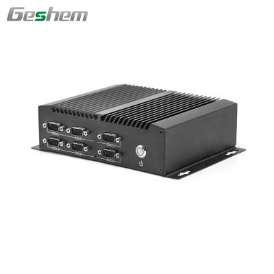 China Industrial Application In Running I3 I5 I7 Processor Recessed Industrial Box Computer WIFI 6USB 6COM Aluminum Case Fanless PC Box for sale