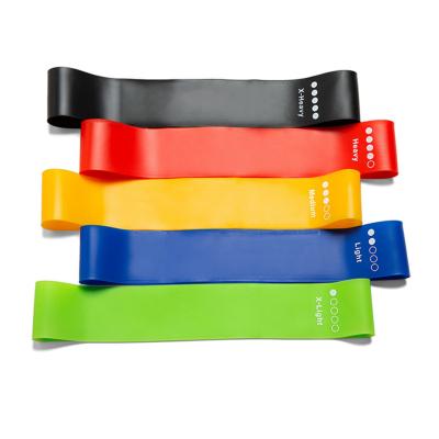 China High Elasticity OEM High Quality Custom Printed Logo Glute Gym Tpe Rubber Stretching Exercise Workout Fitness Resistance Band for sale