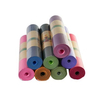 China Yoga Shaping Custom Private Label 6Mm Double Layer Pilates Exercise Band Lightweight Anti-Slip Eco-Friendly Yoga Mat for sale