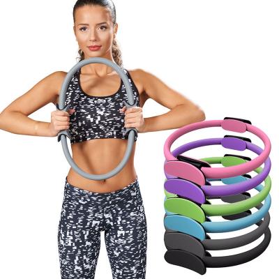 China Fitness Yoga Pilates Circle Pilates Magic Ring Eco-Friendly Home Grip Yoga Exercise Workout Double Grip for sale