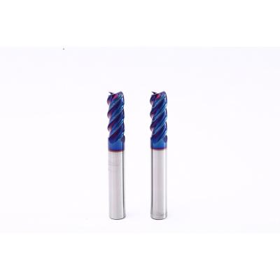 China HRC65 R Carbide Angle Cutter Mill High Quality Tungsten Steel 4 Flute Radius Corner End Mills for sale