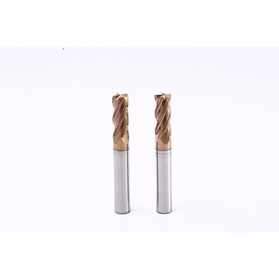 China Best Quality Tungsten Carbide Steel 4 Flutes HRC60 Radius End Mills Tungsten Steel Corner Cutting Tool for sale