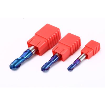 China Factory Direct High Quality Carbide Mill 2 Flute Ball Nose End Mill Cutter HRC65 for sale